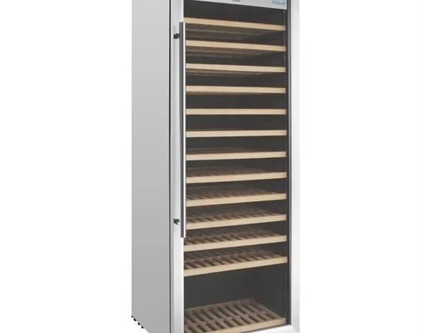 Single Zone Wine Fridge Stainless Steel 137 bottles