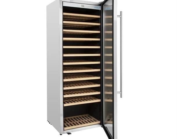 Single Zone Wine Fridge Stainless Steel 137 bottles