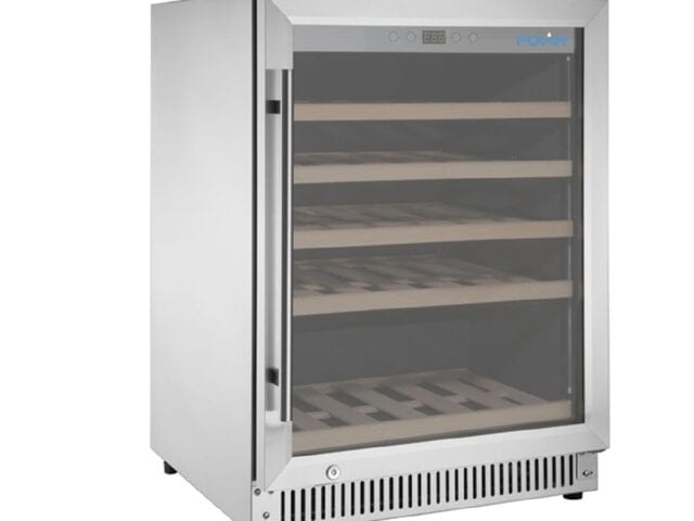 Single Zone Wine Fridge Stainless Steel 51 bottles