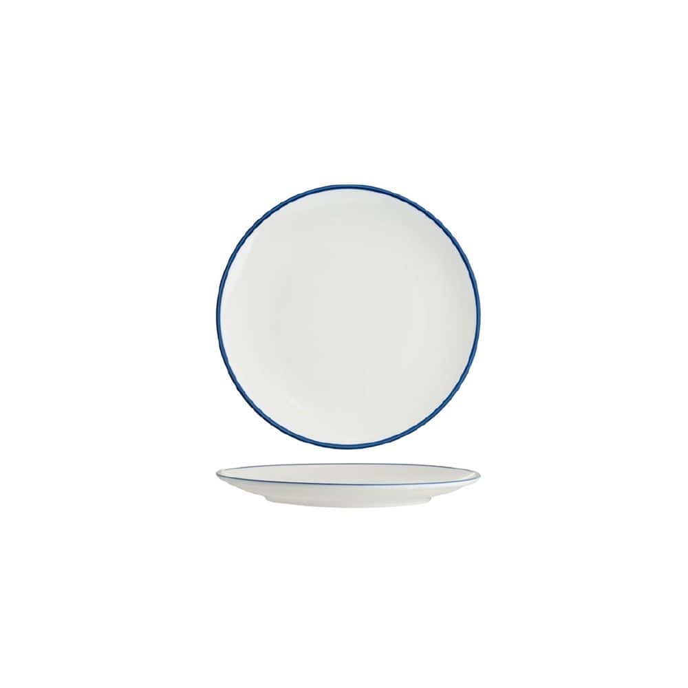 Round Coupe Plate 225mm w/ Royal Blue Rim Core