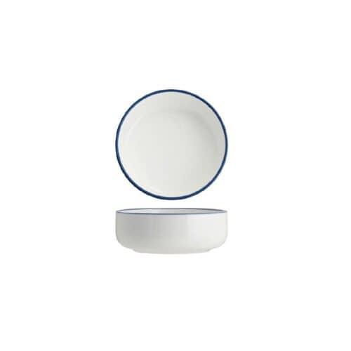 Round Deep Bowl 450ml w/ Royal Blue Rim Core