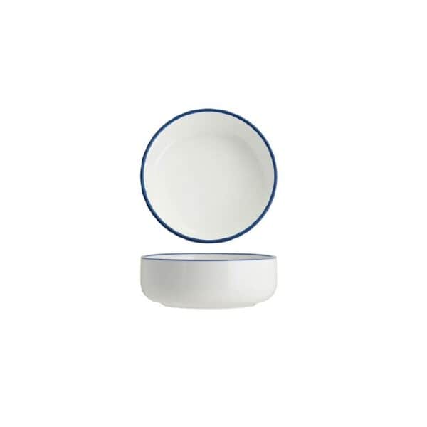 Round Deep Bowl 450ml w/ Royal Blue Rim Core