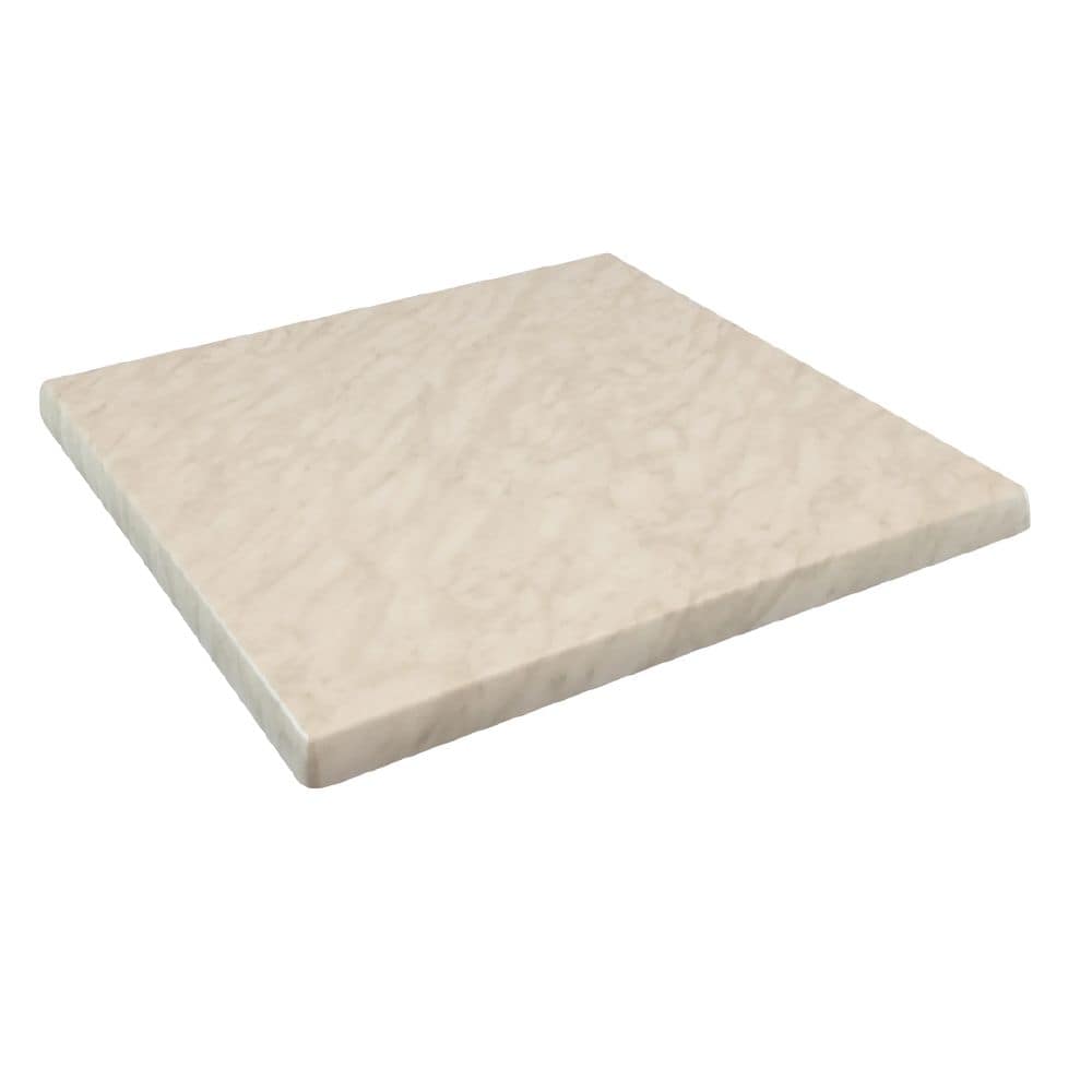 Werzalit Table Top Square 600mm Duratop - Marble
