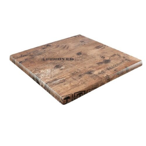 Werzalit Table Top Square 600mm Duratop - Ex Works