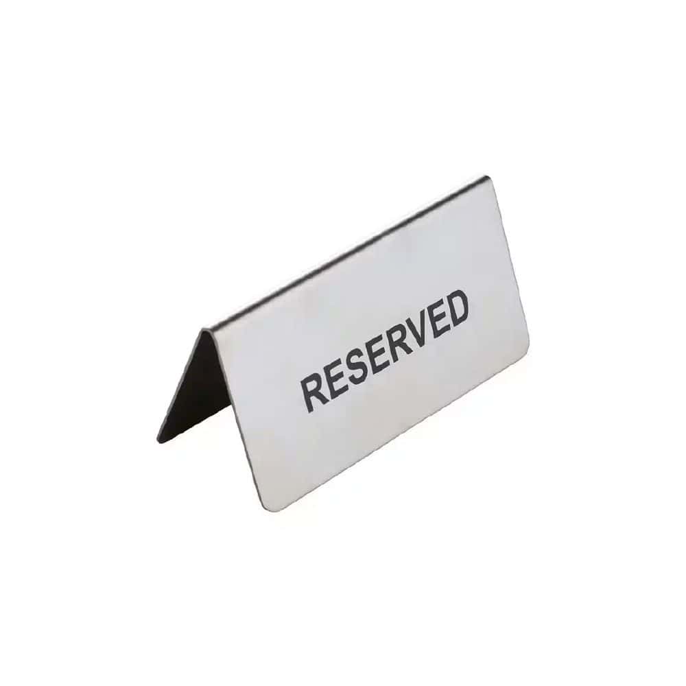 Reserved Sign Printed S/S