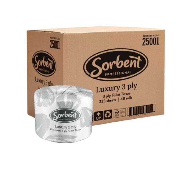 Toilet Paper 3 Ply 225 Sheets Luxury