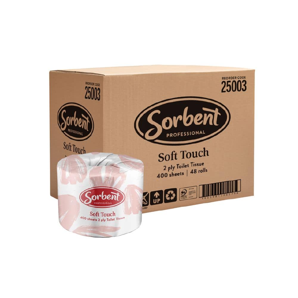 Toilet Paper 2 Ply 400 Sheets Soft Touch