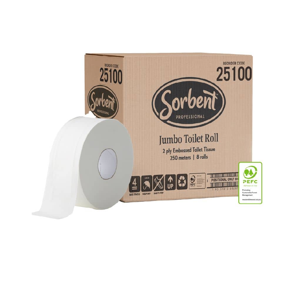 Toilet Paper 2 Ply 250 Meters Jumbo Roll