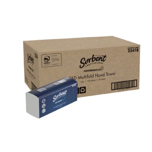 Hand Towel 1 Ply 150 Sheets Perfomance Plus+ TAD Multifold