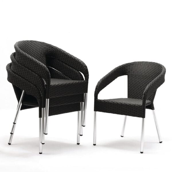 URCG223 Wraparound Bistro Chair 450mm (Set of 4) Wicker