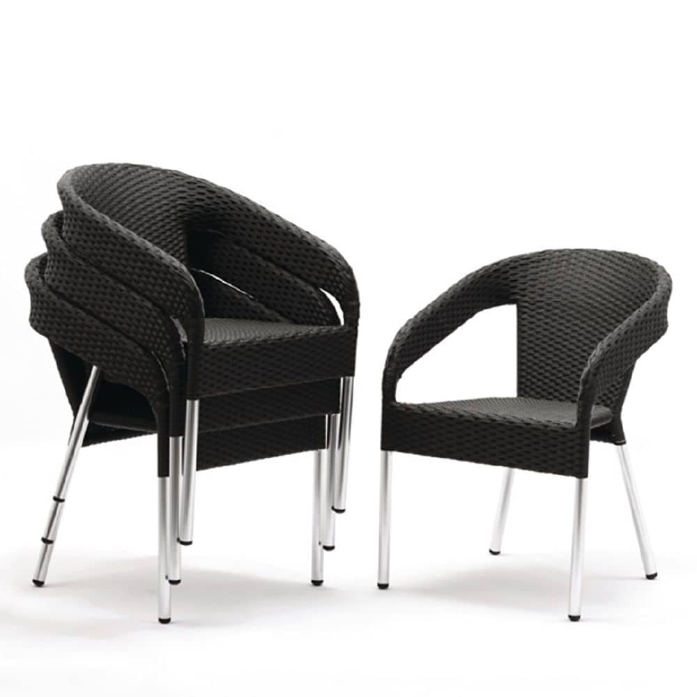 Wraparound Bistro Chair 450mm (Set of 4) Wicker