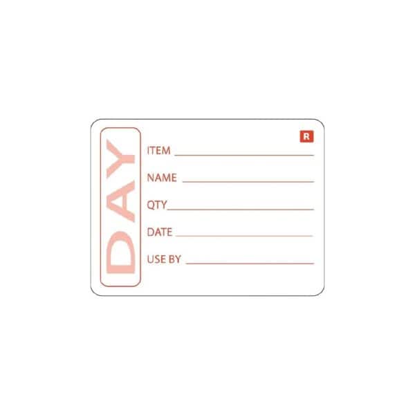 URE148 Removable Food Prep Label 2'' x 2.5''