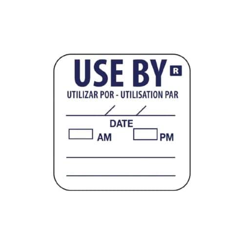 Removable Use By Food Prep Label 1''