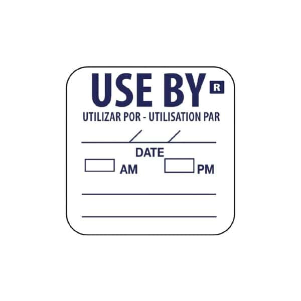 URE150 Removable Use By Food Prep Label 1''