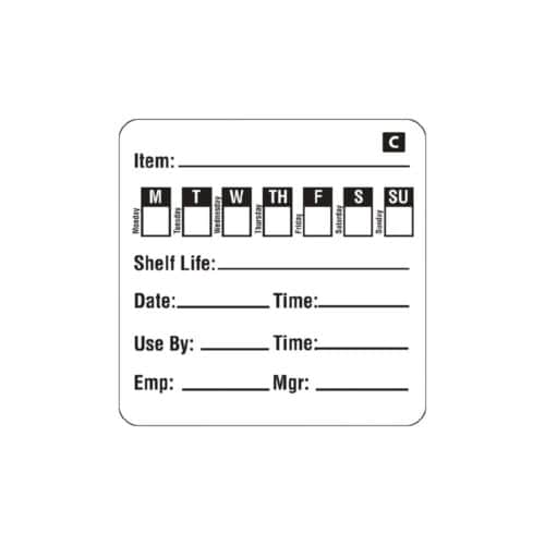 Freezable Food Prep Label 2''