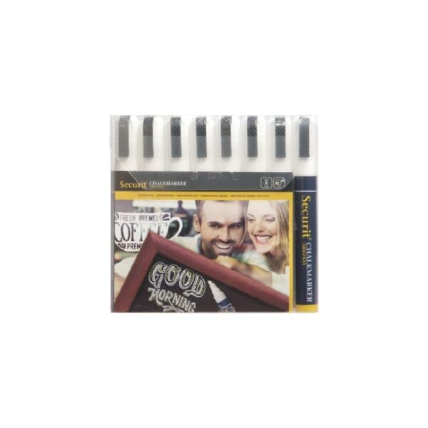 Chalkboard & Glass Markers 6mm Tip ( Set of 8) Securit
