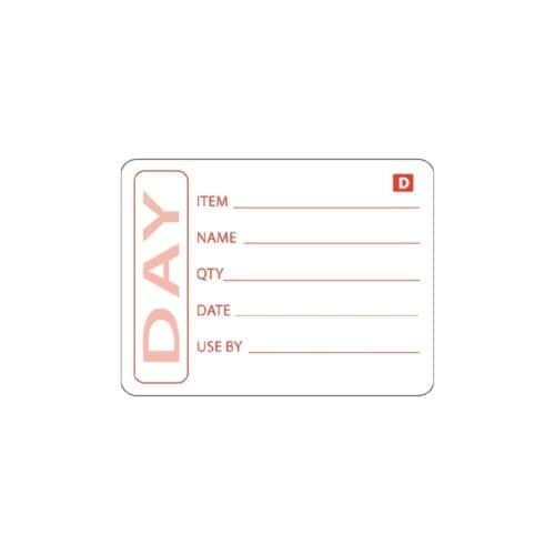 Dissolvable Food Prep Label 2'' x 2.5''