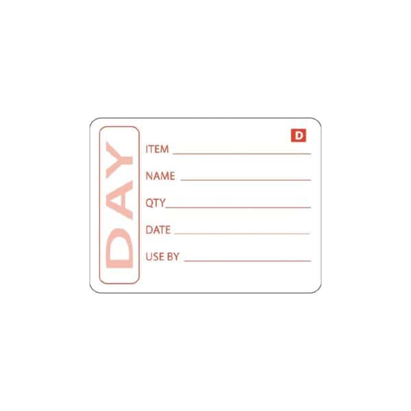 URGH350 Dissolvable Food Prep Label 2'' x 2.5''