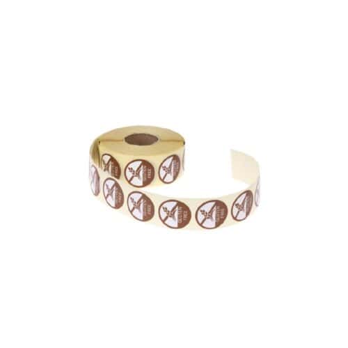 Removable Label Free From Gluten 1''