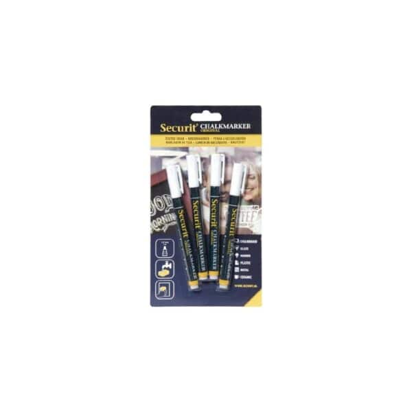 Chalkboard & Glass Markers 2mm Tip (Set of 4) Securit