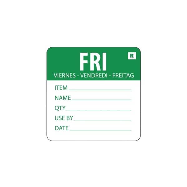 URL070 Removable Label Day Of The Week Friday 2''/50mm