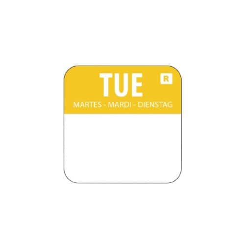 Removable Label Day Of The Week Tuesday 1''/25mm