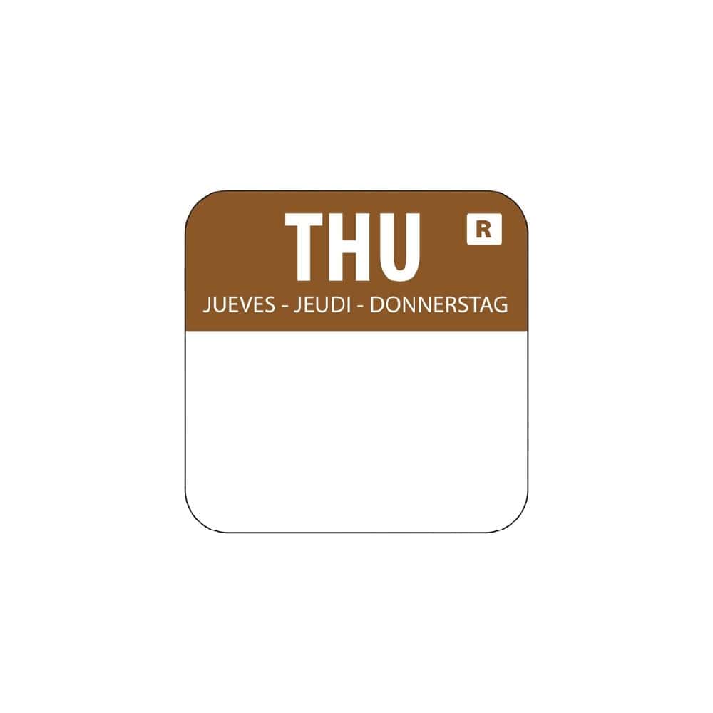 Removable Label Day Of The Week Thursday 1''/25mm Hygiplas