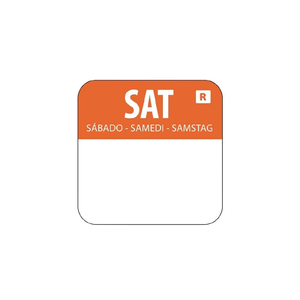 Removable Label Day Of The Week Saturday 1''/25mm