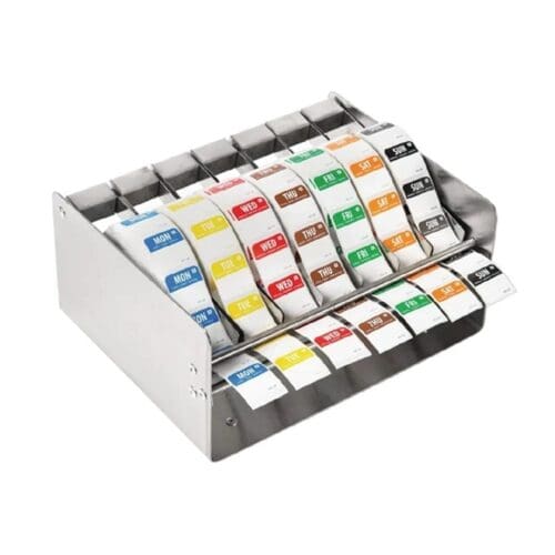 Label Dispenser & Set of Colour Coded Food Labels Vogue