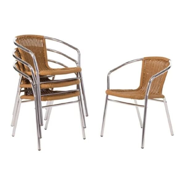 URU422 Chair w/ Aluminium Frame 450mm (Set of 4) Wicker
