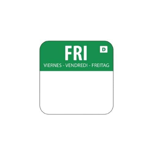 Dissolvable Label Day Of The Week Friday 1''
