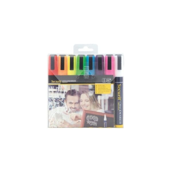 Chalkboard & Glass Markers 6mm Tip (Set of 8) Securit