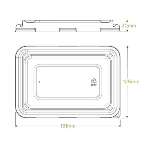 BioPak Lid RPET Clear Small