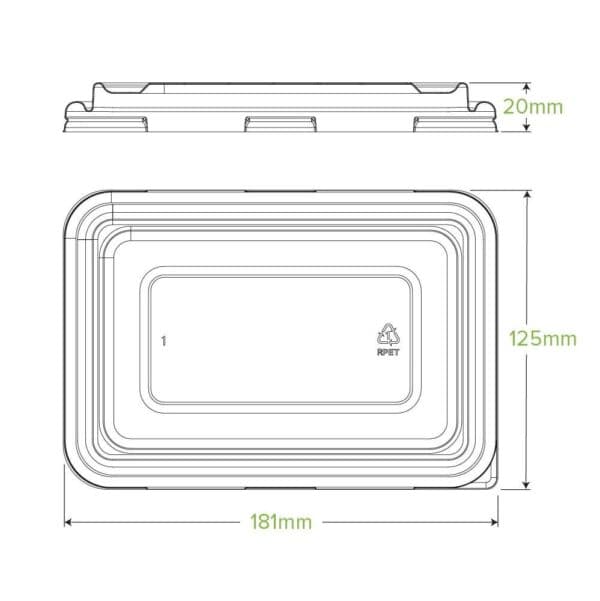 BioPak Lid RPET Clear Small