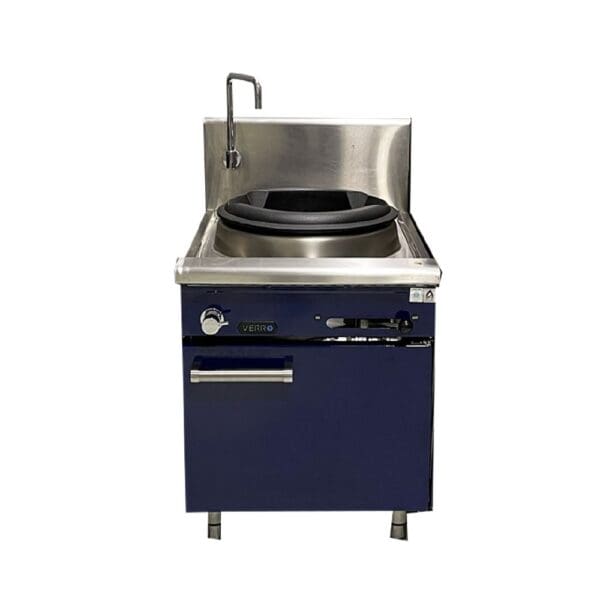 BSVUFWW1BLUE B&S Verro Single Hole Deluxe Waterless Wok Table Cabinet - Blue
