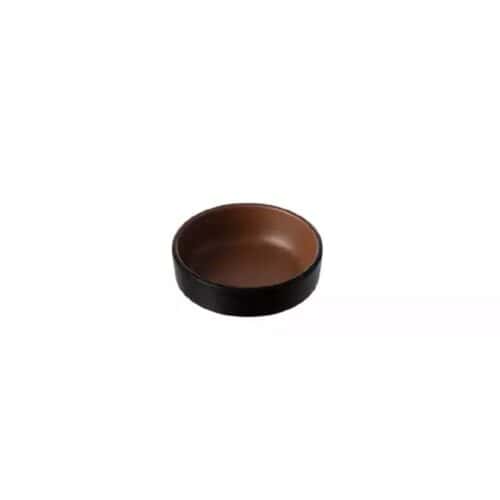 Melamine Stackable Sauce Dish 127mm Brown/Black