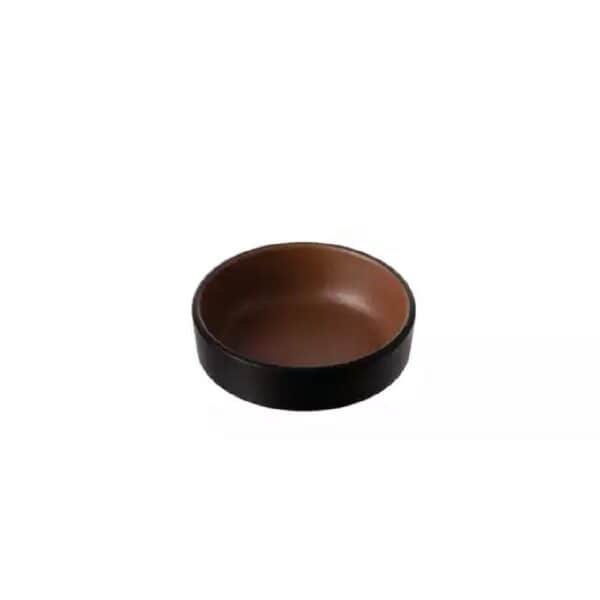 TI828124BN Melamine Stackable Sauce Dish 155mm Brown/Black