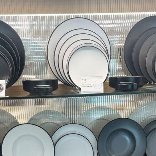Melamine Round Coupe Plate 180mm White/Black