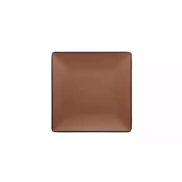TI828302BN Melamine Square Plate 220mmx220mm Brown/Black