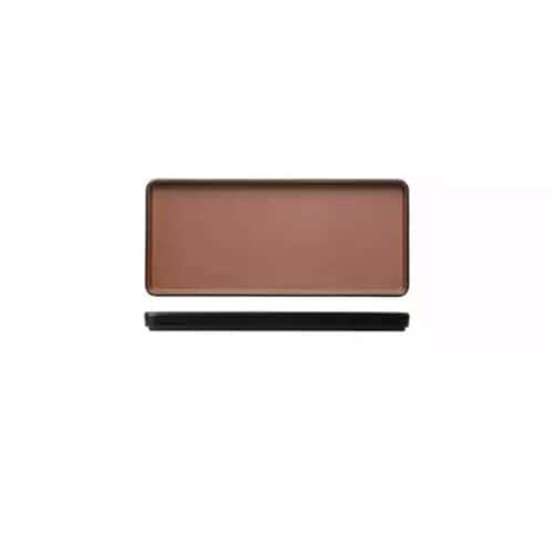 Melamine Rectangular Platter 290mmx130mm Brown/Black