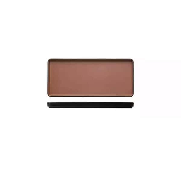 Melamine Rectangular Platter 290mmx130mm Brown/Black