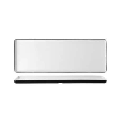 Melamine Rectangular Platter 500mmx180mm White/Black