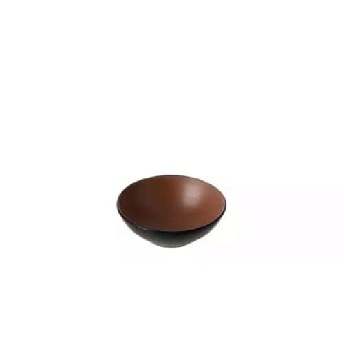 Melamine Round Bowl 560ml Brown/Black