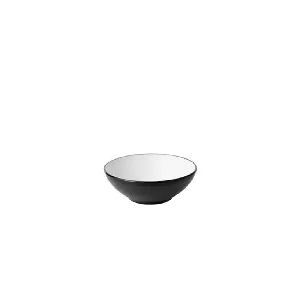 Melamine Round Bowl 560ml White/Black