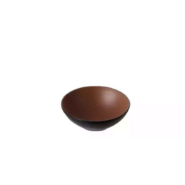 TI828422BN Melamine Round Bowl 800ml Brown/Black