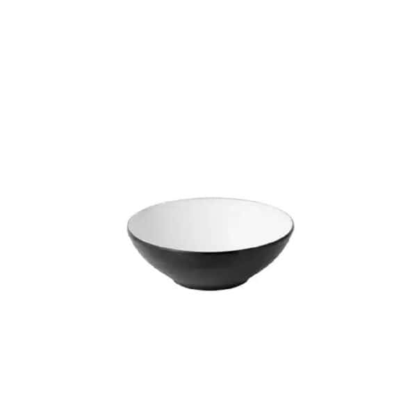 TI828422W Melamine Round Bowl 800ml White/Black