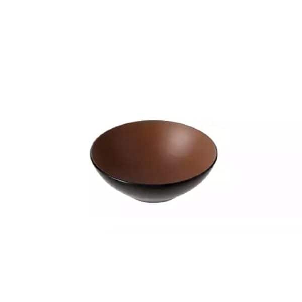 TI828423BN Melamine Round Bowl 1280ml Brown/Black