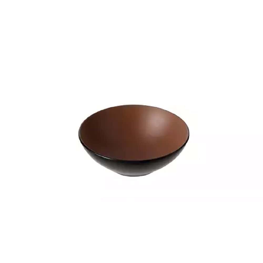 Melamine Round Bowl 1280ml Brown/Black