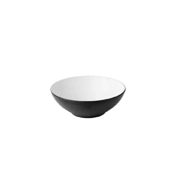 Melamine Round Bowl 1280ml White/Black