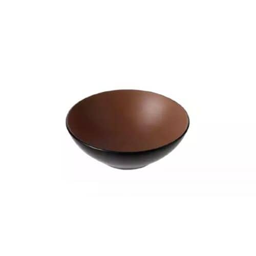Melamine Round Bowl 1700ml Brown/Black